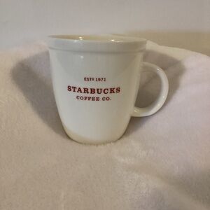 Starbucks White Ceramic Mug holiday 2007 collection